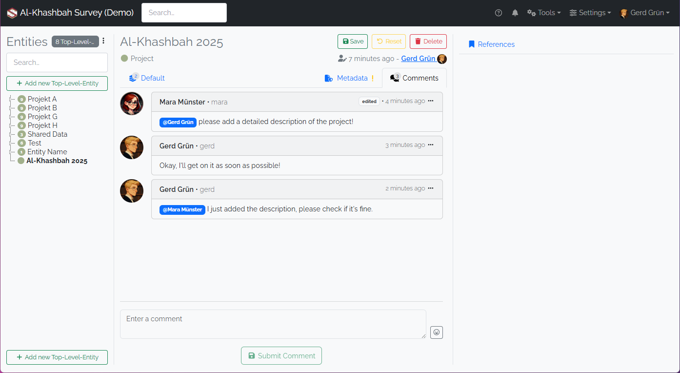Image of an example of a discussion inside the comments